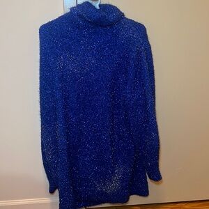 Long blue sweater (can be a dress)